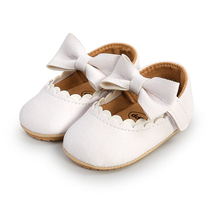 COSANKIM Baby Girls Mary Jane Flats Shoes Anti-Slip Rubber Sole Infant Toddler Princess Wedding Dress Shoes