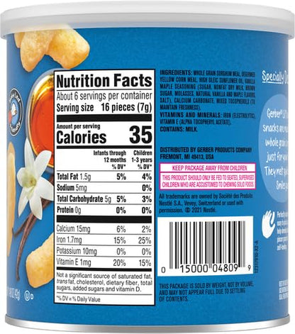 Gerber Lil' Crunchies, Cheddar and Veggie Dip, 1.48 Ounce, 4 Count