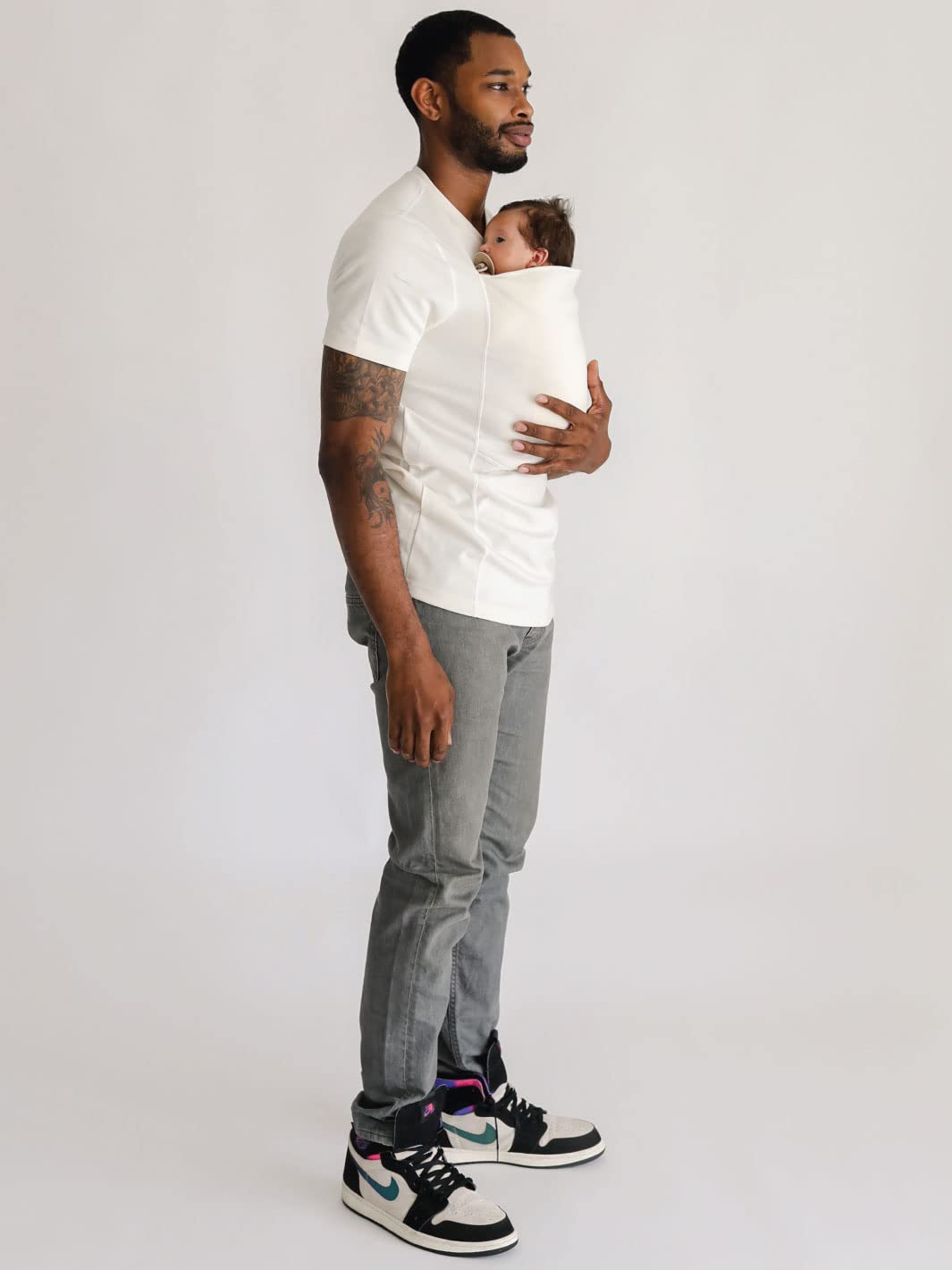 Lalabu The Dad Shirt | Hands-Free Baby Carrier for Dad with Kangaroo Pouch | Engineered for Bonding, Safety, & Comfort for Newborns Up to 15 Lbs. | CPSC Approved