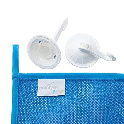 2 x Mesh Bath Toy Organizer + 8 Ultra Strong Hooks – The Perfect Bathtub Toy Holder & Bathroom or Shower Caddy – These Multi-use Net Bags Make Baby Bath Toy Storage Easy – For Kids & Toddlers