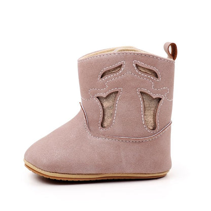 Kuner Baby Cowboy Boots Western Boots Toddler Cowboy Bootie Soft Sole Non-Slip Crib Shoes for Infant Boys Girls0-18 Months