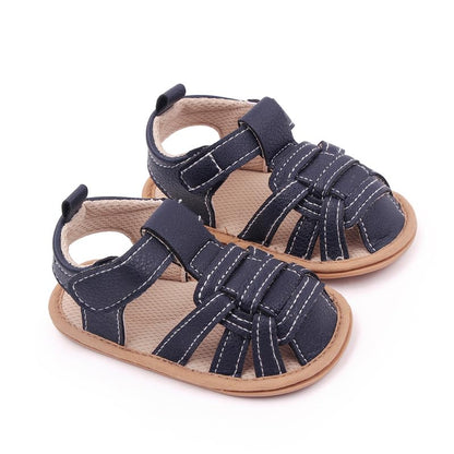 Infant Boys Girls Sandals, Summer Baby Rubber Soles Non-Slip PU Leather Sandals, Newborn Toddler Prewalker First Walking Beach Outdoor Shoes,Infant Toddler Unisex Summer Shoes for babies