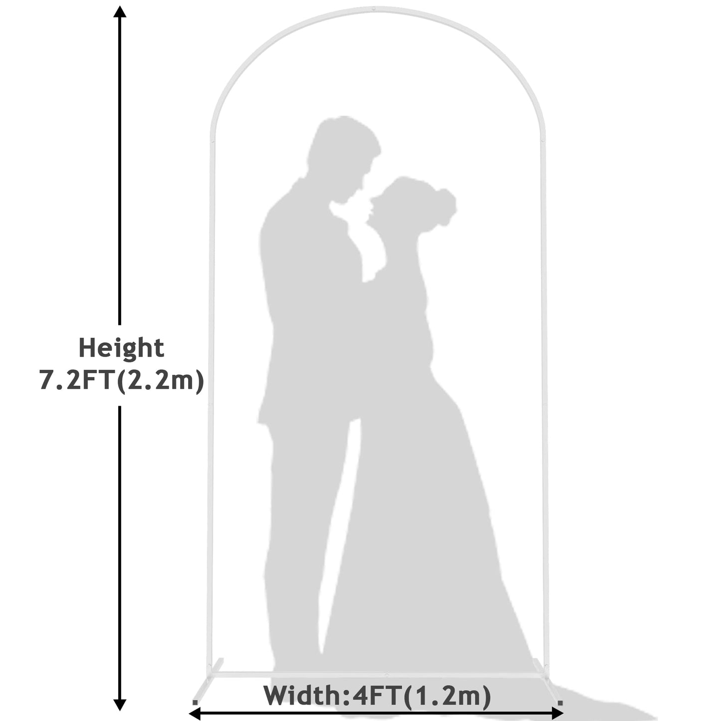 Wokceer 7.2 FT Wedding Arch Backdrop Stand, Gold Metal Arch Backdrop Stand for Wedding Ceremony Birthday Party Bridal Baby Shower Photo Booth Garden Floral Balloon Arches Decoration
