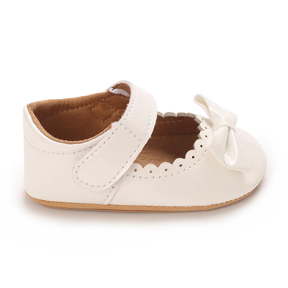 COSANKIM Baby Girls Mary Jane Flats Shoes Anti-Slip Rubber Sole Infant Toddler Princess Wedding Dress Shoes