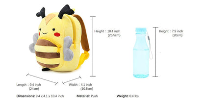 NICE CHOICE Cute Toddler Backpack Toddler Bag Plush Animal Cartoon Mini Travel Bag for Baby Girl Boy 2-6 Years(Grey Elephant)