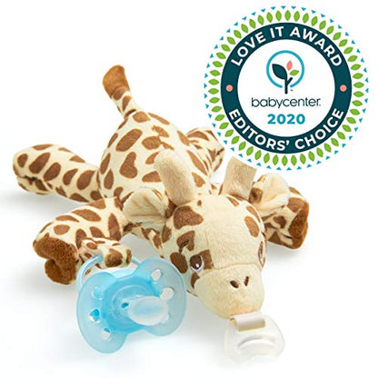 Philips AVENT Soothie Snuggle Pacifier Holder with Detachable Pacifier, 0m+, Giraffe, SCF347/01-1 Count (Pack of 1)