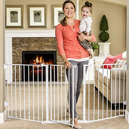 Regalo 192-Inch Super Wide Adjustable Baby Gate and Play Yard, Black, 4-in-1, Bonus Kit, Includes 4 Count (Pack of 1) of Wall Mounts