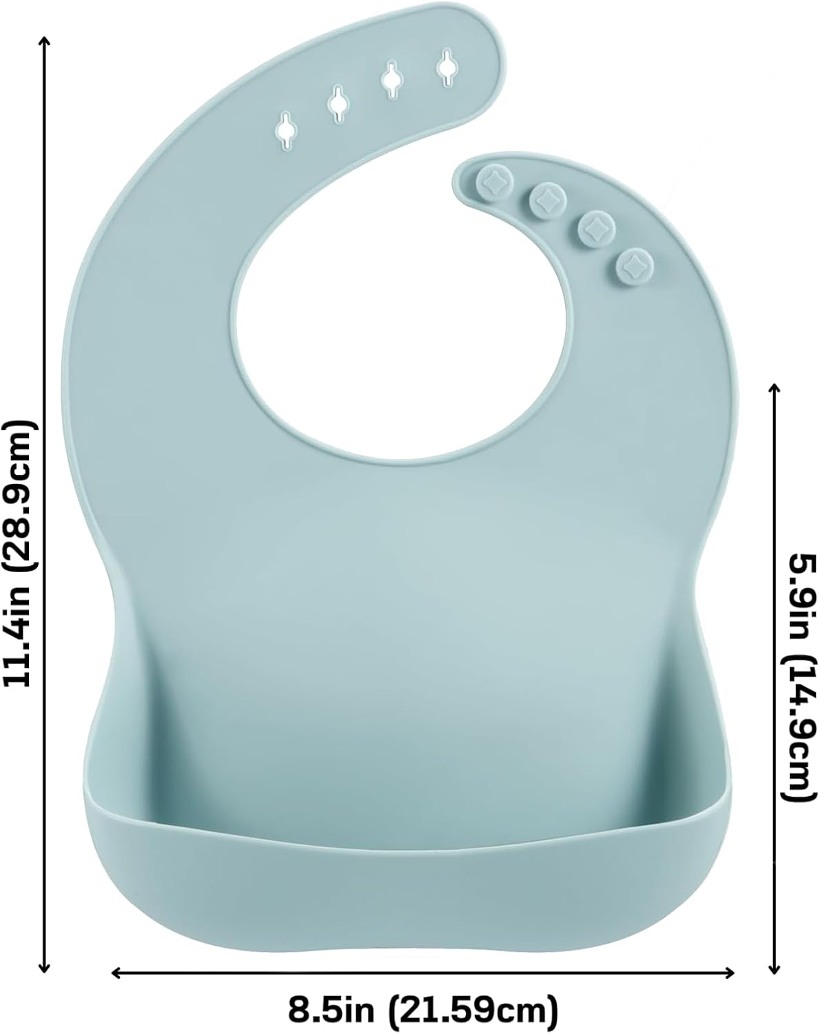 PandaEar Silicone Baby Bibs Set of 3 for Toddlers, BPA Free Waterproof Adjustable Feeding Bib with Large Pocket Food Catcher