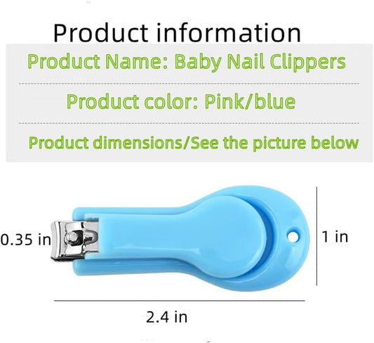 Baby Nail Clippers，2 Pack Nail Clippers，for Trimming Baby's Fingers or Toes，Blue and Pink Toddler Nail Clipper，Be Suitable for；Infant, Toddler, Kids