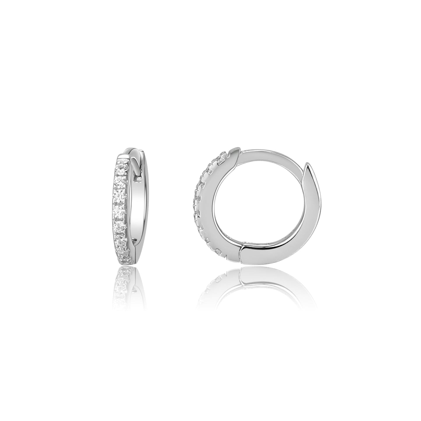 Cherished Moments Sterling Silver and 14K Gold Plated 10mm Hoop Earrings