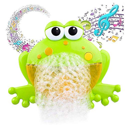 Bear Bubble Maker for Bath, Foam Blower Bubbling Making Machine, Nursery Rhyme Musical Bathtub Toy for Baby Kids Happy Bath