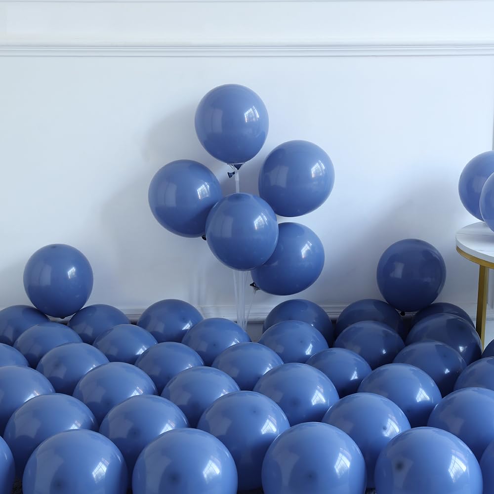 Dusty Blue Balloon Arch Garland Kit, 141 Pcs Sand White Baby Blue White Balloons for Baby Shower Decorations, Gender Reveal, Birthday, Wedding Decoration