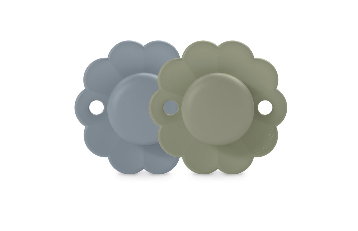 Suavinex Wonder Baby Pacifier, SX Pro Silicone Nipple, Reversible, Non Irritating Shield Design, 2 Pk Pacifiers 0-6 Months, Made in Europe, Mauve/Chalk