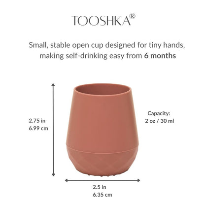 Tooshka® | Set of Four Tiny Cups | Baby-Led Weaning Essentials for Toddlers 6+ Months of Age | BPA, Lead, & Phthalate Free