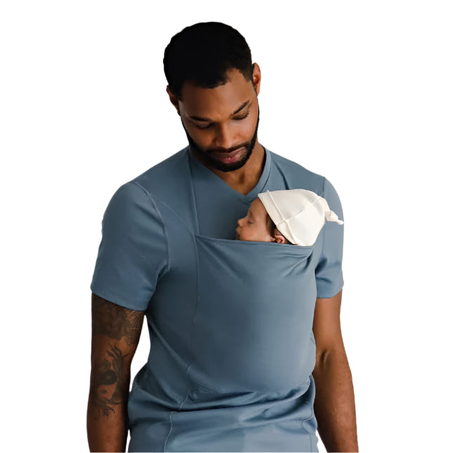 Lalabu The Dad Shirt | Hands-Free Baby Carrier for Dad with Kangaroo Pouch | Engineered for Bonding, Safety, & Comfort for Newborns Up to 15 Lbs. | CPSC Approved
