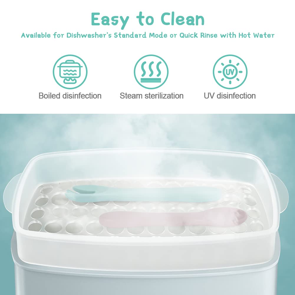 Vicloon Silicone Baby Feeding Spoons - 7 PCS First Stage for Infants, Ultra-Durable & Chewproof, Dishwasher Safe Baby Utensils