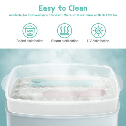 Vicloon Silicone Baby Feeding Spoons - 7 PCS First Stage for Infants, Ultra-Durable & Chewproof, Dishwasher Safe Baby Utensils