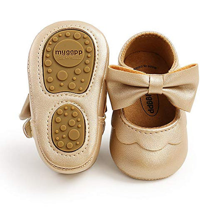 HsdsBebe Infant Baby Girls Mary Jane Flats Bow Non-Slip Soft Sole Princess Toddler First Walkers Sneaker Wedding Dress Shoes