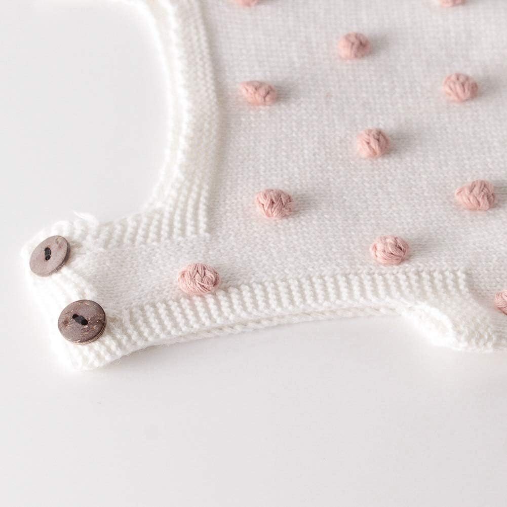 Simplee kids Baby Girl Kint Romper Fall Sleeveless Pompoms Rompers Newborn Little Girl Overall Jumpsuit Outfits