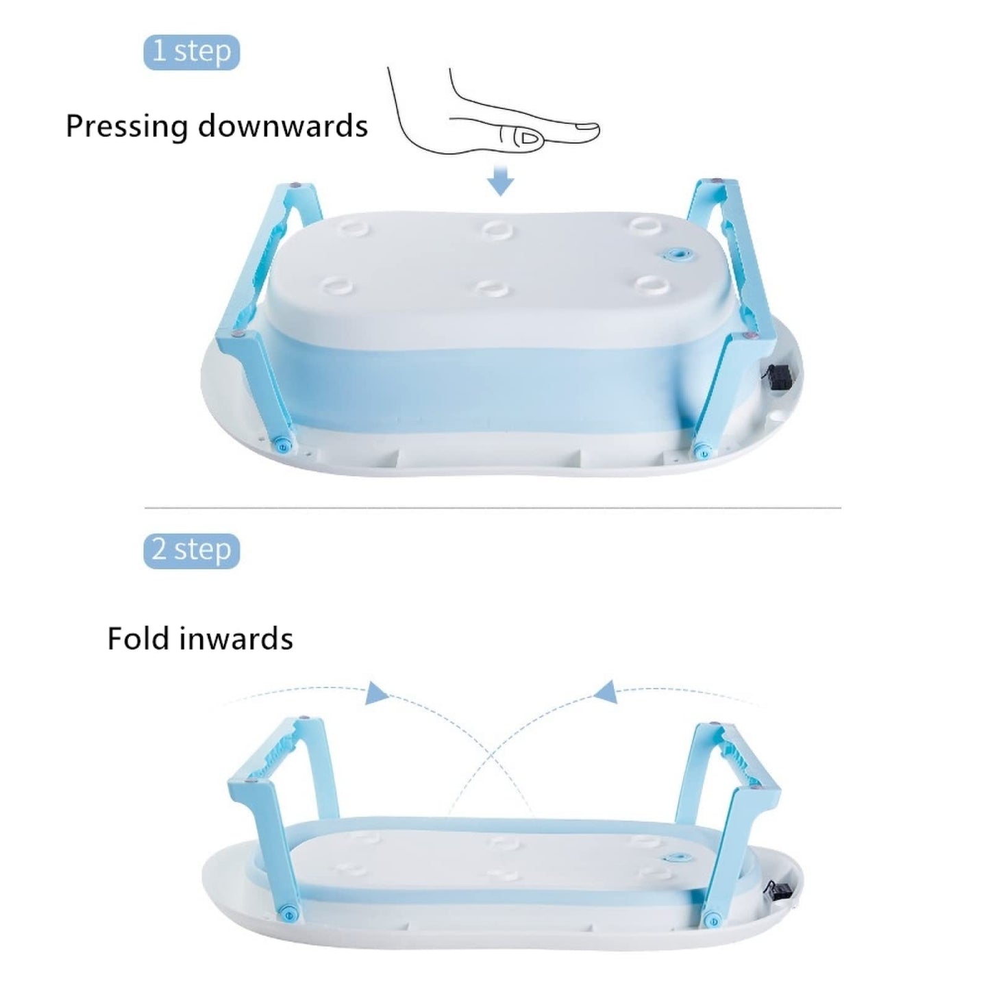 Foldable Baby Bath Tub,Newborn Baby Tub with Soft Bath Mat and Real Time Water Temperature Display(Pink Bath Tub + Bath Mat)