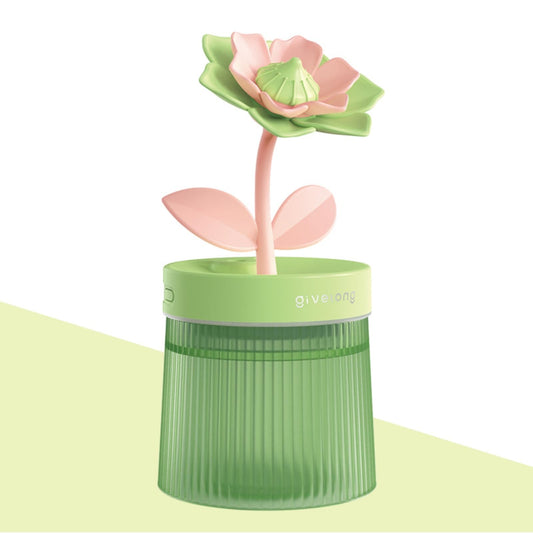 Shun Cheng Fa Landscape Night Light Humidifier with 2 Mist Modes, 320mL Large Tank Whisper-Quiet for Baby/Nursery/Office, Portable Mini Air Moisturizer (Gardenia Green)