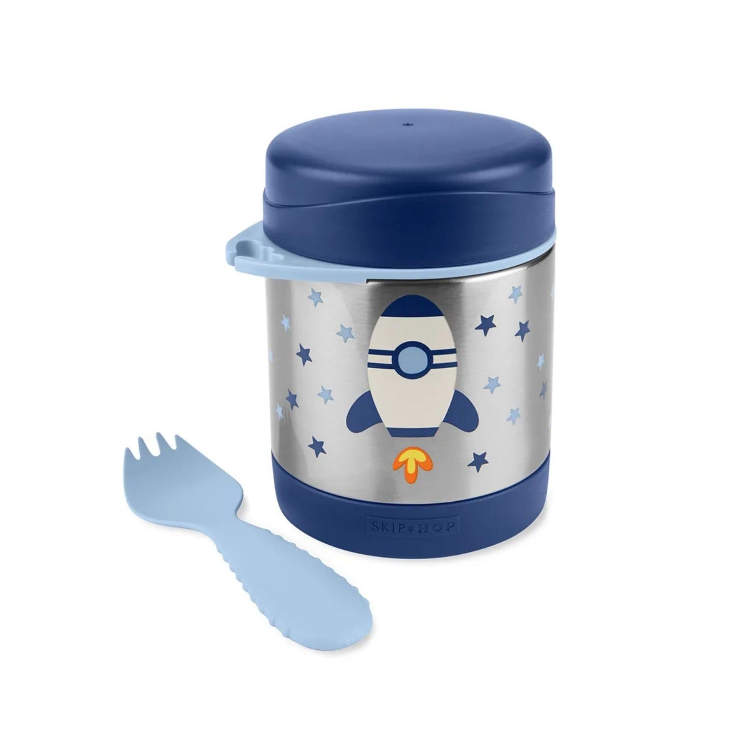 Skip Hop Insulated Baby Food Jar, Sparks Rocket, Stainless Steel, Holds 11oz