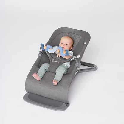 Ergobaby Evolve 3-in-1 Mesh Bouncer, Adjustable Multi Position Baby Bouncer Seat, Fits Newborn to Toddler, Grey Mesh