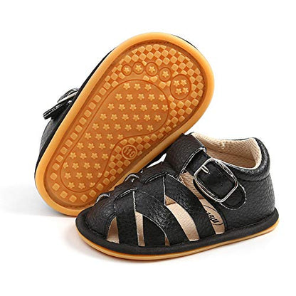 E-FAK Baby Boys Girls Summer Sandals Outdoor Beach Anti-Slip Rubber Soft Sole Newborn Toddler First Walker Shoes
