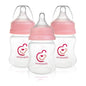 Nenesupply Natural Baby Bottles Newborn Feeding Bottles Slow Flow Breastfeeding Bottle for Breastfed Babies Wide Neck 9oz Anti Colic Level 2 Nipple for 1+ Month Infant Replace Spectra Bottle Pumping