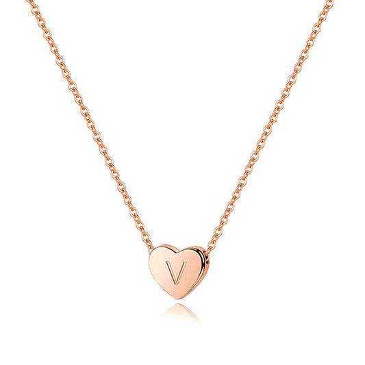 M MOOHAM Heart Initial Necklace Gifts for Girls Women, S925 Sterling Silver Tiny Letter Necklace Birthday Gift for Kids Teen Girl Jewelry