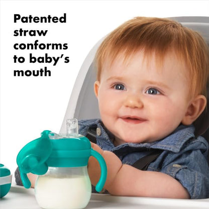 OXO Tot Transitions Soft Spout Sippy Cup with Removable Handles - 6 oz. - Blossom