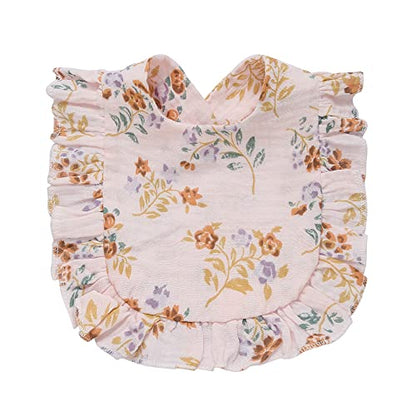 4 PACK Solid Muslin Baby Drool Bibs Set for Unisex Boys Girls Cotton Adjustable Teething Feeding Drooling Bibs