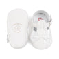 Meckior Newborn Baby Girls Dress Shoes Infant Bowknot Soft Sole Mary Jane Moccasins Baptism Christening Crib Shoes Wedding Princess Flats