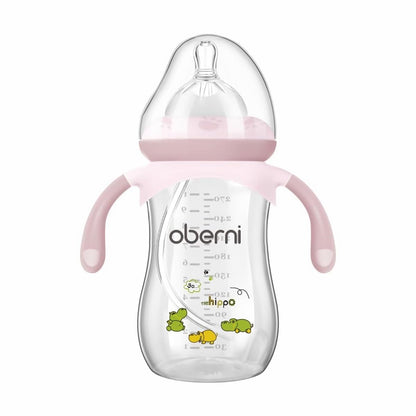 Baby Bottles, Weighted Straw Toddler Milk Bottles with Non-Slip Handle, Size + Variable Fast Flow, 12+ Months, BPA-Free, Blue/1Pack/9oz