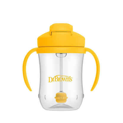 Dr. Brown's Milestones, Baby's First Straw Cup Sippy Cup with Straw, 6m+, 9oz/270ml, Coral, BPA Free