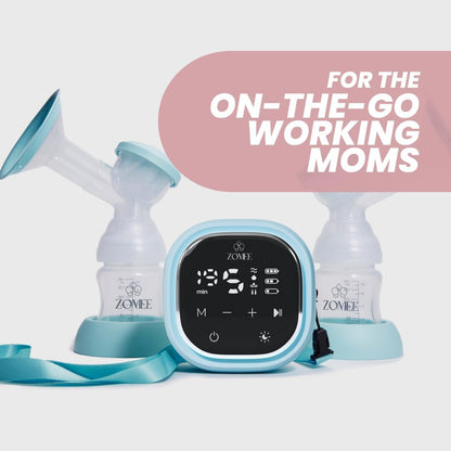 Zomee Z2 Double Electric Breast Pump – with Expression, Massage, and 2-Phase Modes - Hospital Grade Rechargeable, Portable, Hands Free Wearable Breast Pump