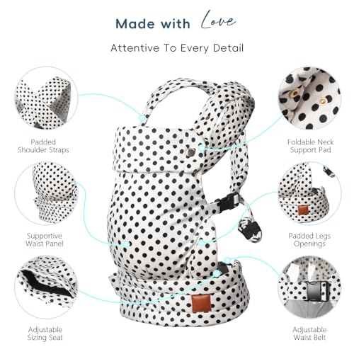 Baby Carrier for Newborn to Toddler, 7-35 lbs Weight Capacity, Ergonomic Backpack Design, Front and Back Facing Options, Blue