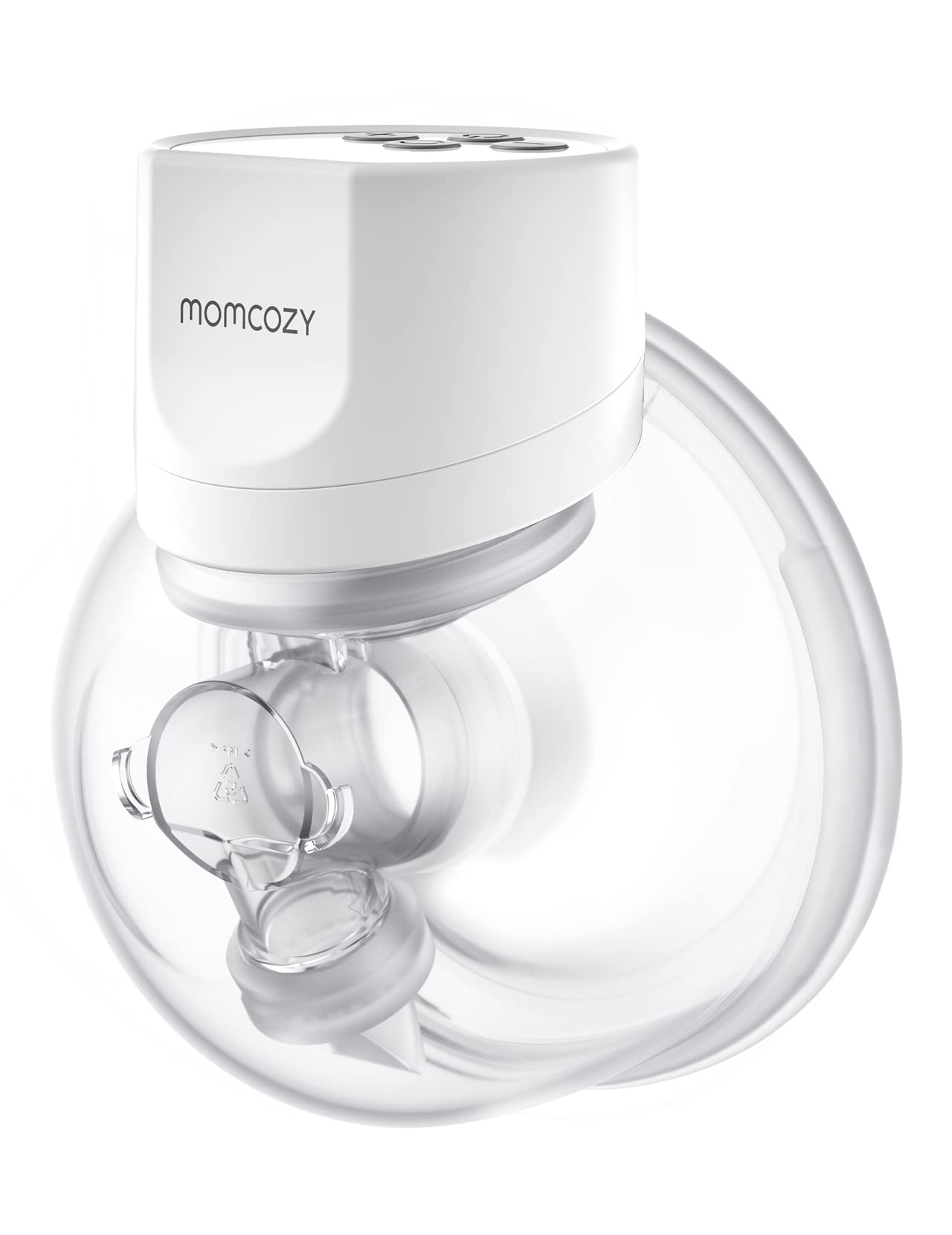 Momcozy Hands-Free Breast Pump S12 Pro, Wearable & Portable Pump with Soft DoubleFit Flange, 3 Modes | 9 Levels Double Electric Pump, Smart Display, 24mm, 2 Pack, Cozy White