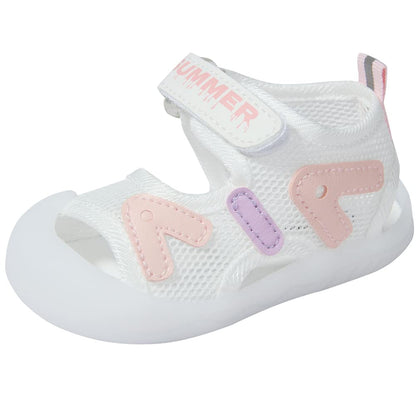 Baby Summer Sandals Breathable Mesh Rubber Sole Non-Slip Outdoor Shoes for Boys and Girls 9-30 Months