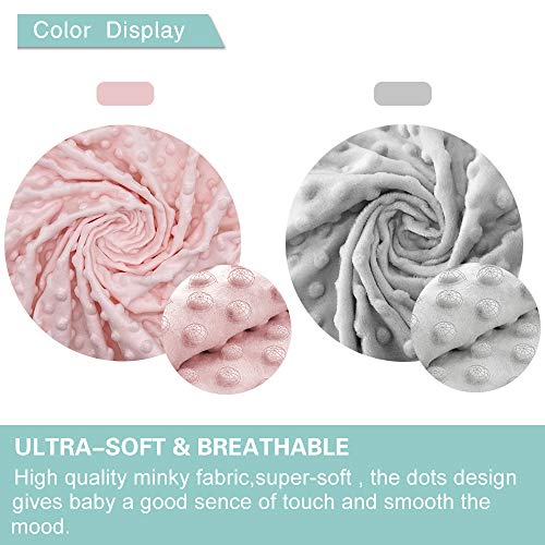 OWLOWLA Nursing Pillow Cover, Breastfeeding Pillow Slipcover Fits Nursing Pillow for Baby Boy Girl(Blush Pink)
