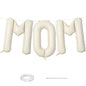 40 Inch Beige OH BABY Balloon for Baby Shower, Large Cream White Oh Baby Balloons Letters with Ribbon, Neutral Ivory Alphabet Oh Baby Balloon Banner Sign for Gender Reveal Backdrop Party Decorations