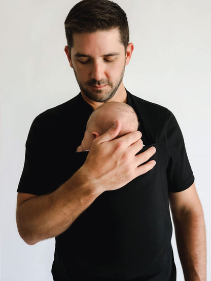 Lalabu The Dad Shirt | Hands-Free Baby Carrier for Dad with Kangaroo Pouch | Engineered for Bonding, Safety, & Comfort for Newborns Up to 15 Lbs. | CPSC Approved