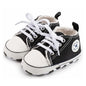 Unisex Baby Girls Boys Canvas High-top Shoes, Newborn Infant Anti-Slip Soft Sole Frist Walking Breathable Sneakers