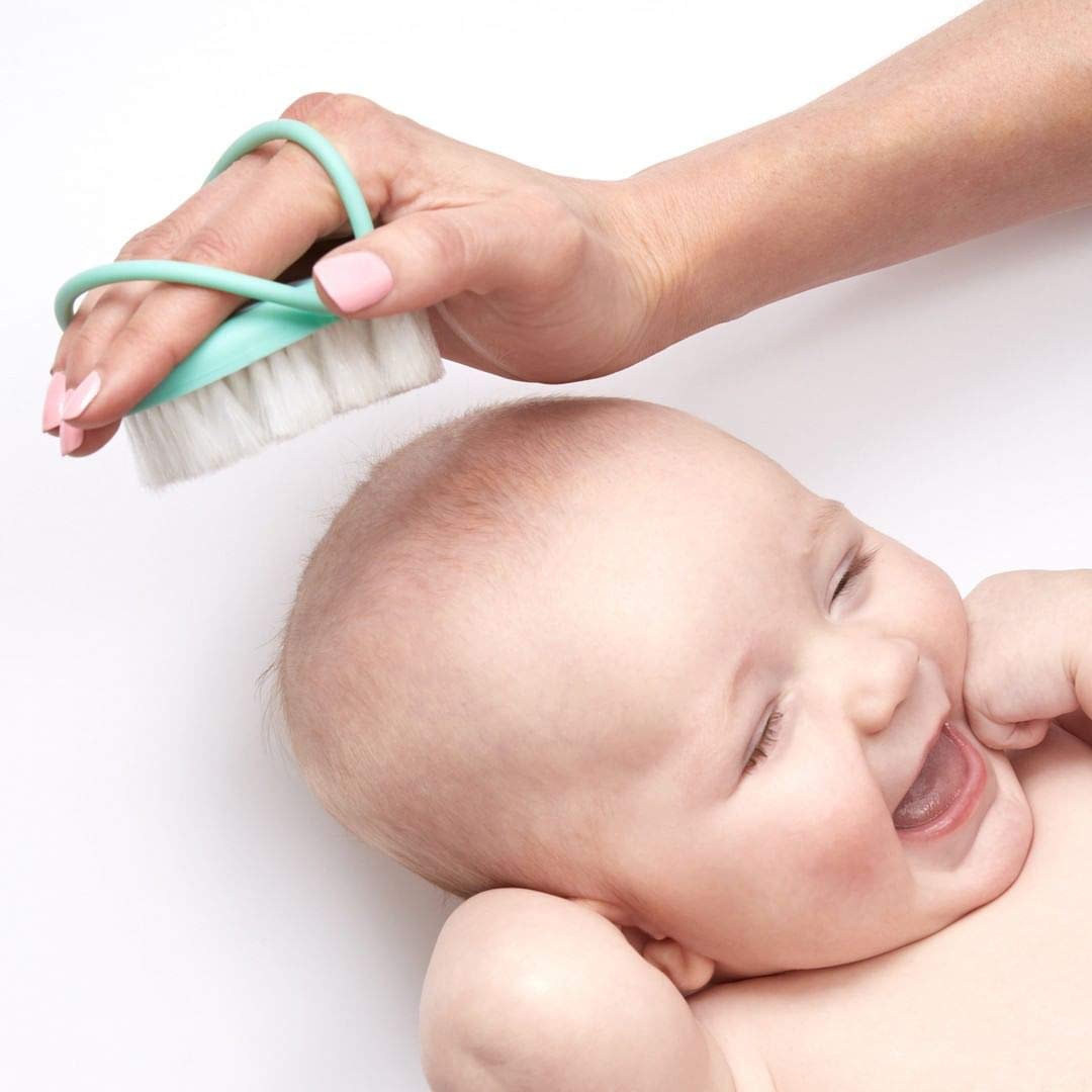 Frida Baby Infant Head-Hugging Baby Hairbrush and Comb Set, Newborn and Up