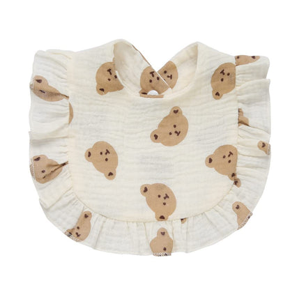 4 PACK Solid Muslin Baby Drool Bibs Set for Unisex Boys Girls Cotton Adjustable Teething Feeding Drooling Bibs