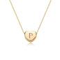 Tiny Gold Initial Heart Necklace-14K Gold Plated Handmade Dainty Letter Heart Necklace for Women Necklace Jewelry