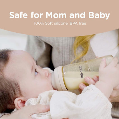 PPSU All in One Baby Feeding Bottle, 6oz, Stage 1 (Slow Flow) (Beige)
