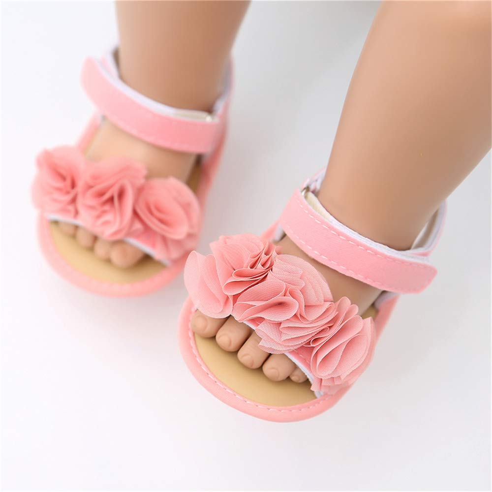 LAFEGEN Infant Baby Girls Summer Sandals Newborn Toddler First Walker Crib Dress Shoes