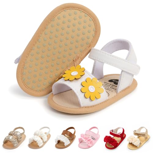 Ohwawadi Baby Boys Girls Sandals Soft Sole Summer Infant Wedding Dress Flat Shoes Beach Sandal Newborn Crib Shoes First Walkers