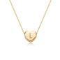 Tiny Gold Initial Heart Necklace-14K Gold Plated Handmade Dainty Letter Heart Necklace for Women Necklace Jewelry